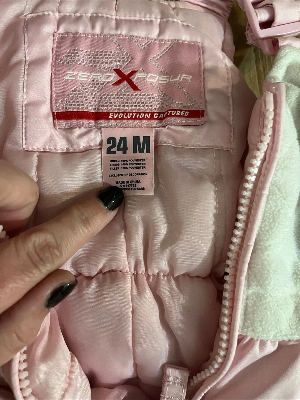ZeroXposur Girls Light Pink Quilted Hooded Puffer Jacket & Bib Snow Pants Set